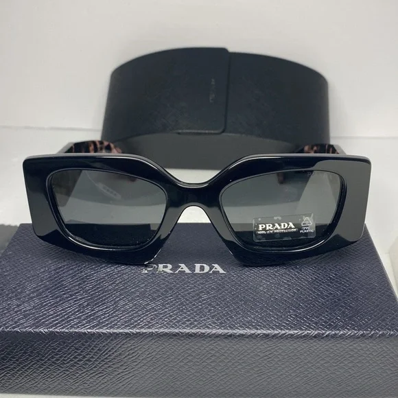 💯- New - PRADA EYEWEAR PR 15YS SUNGLASSESBLACK & PINK
